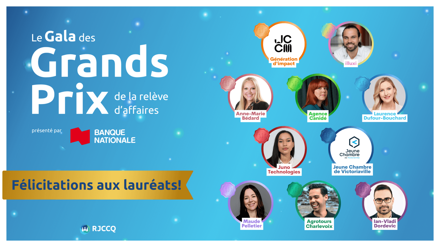 Les lauréats de la 31e édition des Grands Prix de la relève d’affaires ...